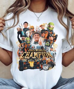 Lando Norris 2025 F1 World Champion T-Shirt, McLaren World Drivers Champion Shirt, Gift for Lando Norris Fan