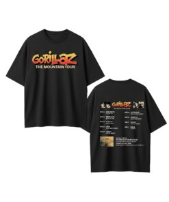 Gorillaz The Mountain Tour 2026 Shirt Hoodie, Gorillaz Band 2D Murdoc Noodle Russel T-Shirt, Gorillaz Tour 2026 The Mountain Art Shirt