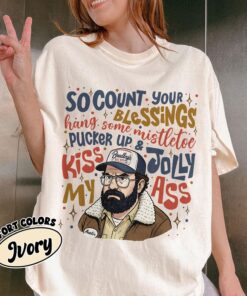 Mr Murray Kiss My Jolly AssShirt, Funny St5 Movie Quote T-Shirt, Stranger Christmas Gift, Santa Murray Xmas Tee