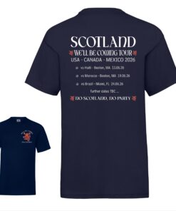 Scotland on Tour Tee, World Cup 2026 T-Shirt, We'll Be Coming, Scottish Supporters Shirt