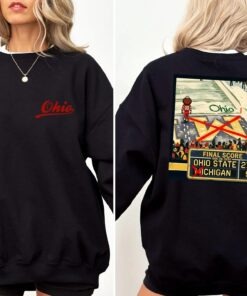 Ohio State Fan Football Shirt, Brutus vs Michigan Front And Back Game Day Hoodie, Ohio Tee, Erase The M Ohio State Rivalry