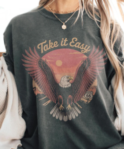 Vintage Eagle T Shirt, Vintage Rock Band Style Tee, Route 66 Desert Graphic Shirt, Retro Music Inspired Unisex Top