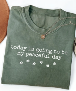 Walk for Peace Shirt, Mindfulness Figure with Cute Dog Tee, Zen Style Dog Lover Gift