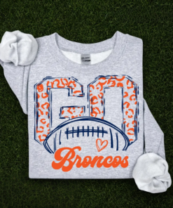 Denver Leopard Print Go Broncos Football Apparel T-Shirt, Sweatshirt & Hoodie