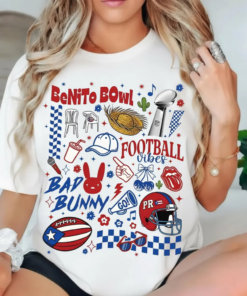 Benito Bowl 2026 Graphic Tee, Bad Bunny Football Shirt, Puerto Rico Football Fan Gift