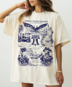 250th America Anniversary Shirt, Retro US 250 Years Tshirt, Independence Day, Patriotic Tee with USA Flag Illustrated
