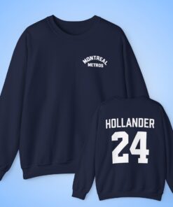 Montreal Metros Sweatshirt, Hollander 24, Heated Inspired Rivalry Hockey Crewneck, Game Changers Book Series Apparel, Hockey Romance Merch