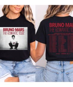 New Show Added Bruno Mars The Romantic Tour 2026 Schedule Dates Two Sided T-Shirt, Gift for Her.