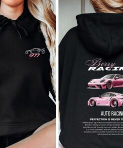 Porsche 911 Inspired Hoodie, Retro Racing Style Sweatshirt, German Performance Car Tee, Gift for Car Lovers, StreetWear Pullover