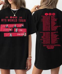 BTS Concert 2026 Shirt For Army, BTS World Tour 2026 Sweatshirt, Bangtan Comeback Hoodie, Rm Jin Jungkook Suga Jimin V Gifts Tee