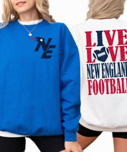 New England Football Sweatshirt, Love New England Gameday Hoodie, Pocket Back New England Football T-Shirt, New England Fan Apparel