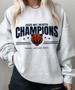 NFC North Champions Gift, Chicago Football Sweatshirt, Bear Down Hoodie, Chicago Fan Shirt, Chicago Bear Style NFC North Champions T-Shirt
