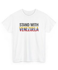 Stand with Venezuela Shirt, Support Venezuela Unity T-Shirt, Minimalist Human Rights Top, Venezuelan Flag Colors Graphic Tee
