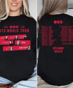 Boy Band BTS Kpop T-Shirt, Retro BTS World Tour 2026 Merch Gifts, Bangtan Come Back Shirt For Army, BTS Army 2-Sides Tee Gift
