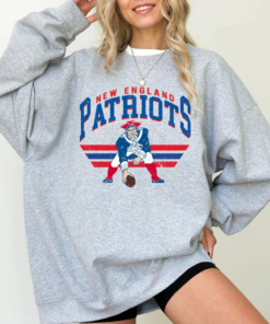 Vintage Patriot Football Sweatshirt, Champion New England Mascot Crewneck