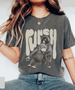 Monkey Punch T-Shirt, Baby Monkey Holding Plush Toy, Baby Monkey Punch Top, Trendy Shirt, Trend Viral Baby Monkey Tee