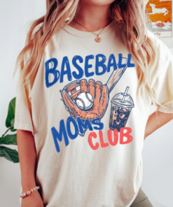 Baseball Moms Club T-Shirt, Gameday Doodle Baseball Tshirt, Trendy Women's Baseball Shirt, Sports Mom Top, Game Day Tee