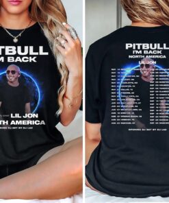 Pitbull I’m Back Tour 2026 Shirt, North America Concert Dates Back Print, Vintage Rapper T-Shirt, Unisex Music Fan Merch, Retro Tour Tee