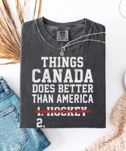 Funny USA Hockey Shirt, Things Canada Does Better Than America, Sarcastic Ice Hockey Gift, American Hockey Fan Tee, US Hockey Apparel