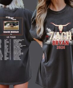 Zach Bryan 2026 Tour Shirt, With Heaven On Tour Vintage Tee, Est 1996 Oklahoma Country Graphic T-Shirt, US Tour Dates Concert Merch