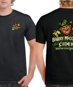Barry McCockin Cider Funny Irish T-Shirt, St Patricks Day Drinking Shirt, Leprechaun Party Graphic Tee