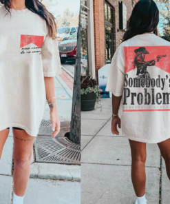 Somebody's Problem Vintage 90s Country Tee T-Shirt, Western Music Festival Shirt