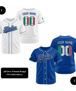 Italia Baseball Jersey Custom Name Number, Personalized Italian Flag Team Uniform for Men Women, Custom Baseball Shirt 2026
