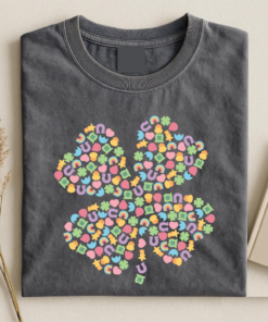 Lucky Charm Shirt, Cute St Patricks Day Tshirt, Lucky Tee, Irish Shirt, Four Leaf Clover T-Shirt, St Patty's Good Luck Top