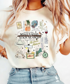 Retro Noah Kahan Songs Shirt, Stick Season, Noah Country Music Concert, Halloween Music, Fall Season, Ghost Sweatshirt, Hoodie, T-Shirt