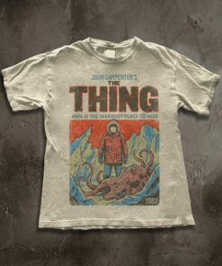 The Thing Poster T-Shirt, Retro Horror Graphic Tee