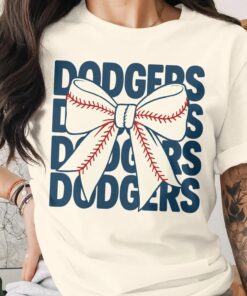 Los Angeles Dodgers Baseball Bow T-Shirt, LA Fan Game Day Apparel