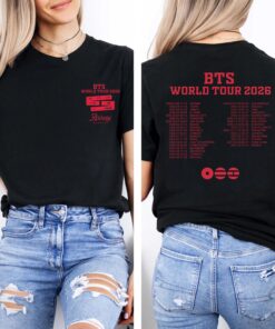 BTS World Tour 2026 Shirt, Bangtan Boys Comeback 2026 Tee, Kpop Concert Merch Graphic, ARMY Fan Gift, Washed Vintage Black BTS T-Shirt