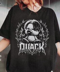 Funny Duck Metal Concert Tee, Heavy Metal Duck Shirt, Rock Band Parody Duck T-Shirt, Funny Animal Graphic Tee, Unisex Metal Music Shirt