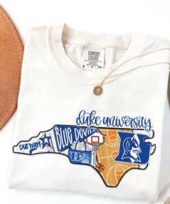 Duke University Inspired North Carolina T-Shirt, Durham NC Blue Devils Basketball Aesthetic Tee, NC College Game Day Shirt