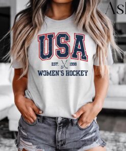 Womens Hockey Shirt, USA Ice Hockey T-Shirt, Winter Sports Champions Tee, Winter Sports Top