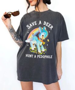 Save A Deer Hunt A Pedophile Graphic T-Shirt, Unisex Graphic Tee