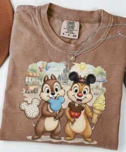 Funny Chip And Dale Disneyland Snack T-Shirt, Disney Park Ice Cream Shirt, Chip Dale Double Trouble Tee, Magic Kingdom Family