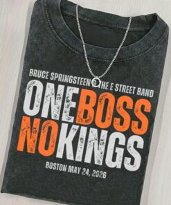 Boston Bruce Springsteen No Kings May 24 Tour T-Shirt, Land of Hope and Dreams Concert Tee, E Street Band Fan Shirt, American Rock Tour Merch