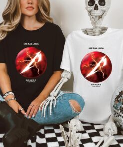 Metallica Vegas Sphere Concert T-Shirt, Lightning Rock Graphic Tee
