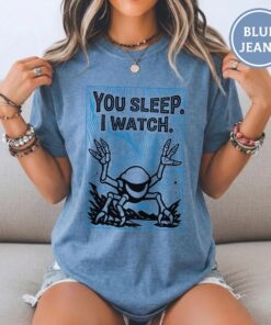 You Sleep I Watch Shirt, Project Hail Mary Rocky Tee, Sci Fi Book Lover Gift, Science Fiction Alien Graphic Top