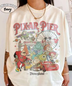 Retro Pixar Pier Disneyland Tee, Meet Me at Pixar Pier Family Matching Shirt, Pixar Fest Vacation Gift, Disney Trip 2026