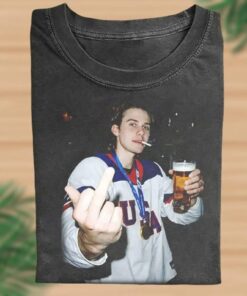 Funny Jack Hughes Usa Gold Hockey T-Shirt, Patriotic Hockey Fan Shirt, Hockey Graphic Tee, American Hockey Pride Gifts
