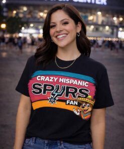 Crazy Hispanic Spurs Fan T-Shirt, Basketball Team Pride, Retro Graphic Tee