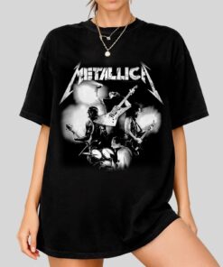 Metallica Live Band Shirt, Vintage Concert Graphic Tee, Unisex Heavy Metal T-Shirt, Rock Music Fan Gift, 90s Style Top