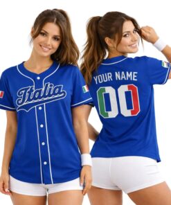 Italia Baseball Jersey Custom Name Number, Personalized Italian Flag Team Uniform, Custom Baseball Shirt 2026