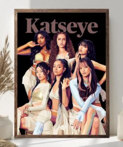 Katseye Group Portrait Poster & Canvas, Aesthetic Music Print Room Decor