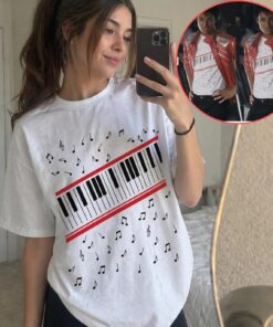 Michael J Beat It Piano Keys T-Shirt, King of Pop Music Tee