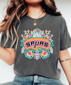 San Antonio Spurs Floral Shirt, Fiesta Style Basketball Tee