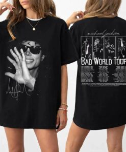 Michael Jackson Bad World Tour 1987 T-Shirt, Vintage Concert Tee, Retro Bootleg Music Shirt