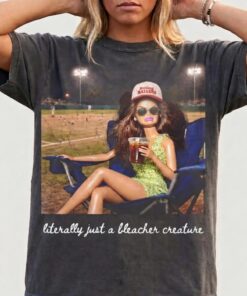 Funny Bleacher Creature Barbie Shirt, Baseball Mom Tee, Doll Drinking Iced Coffee, Game Day Aesthetic Vintage Graphic Tee